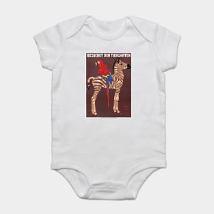 Vintage Travel Poster Germany Zoo Restored Baby Bodysuit